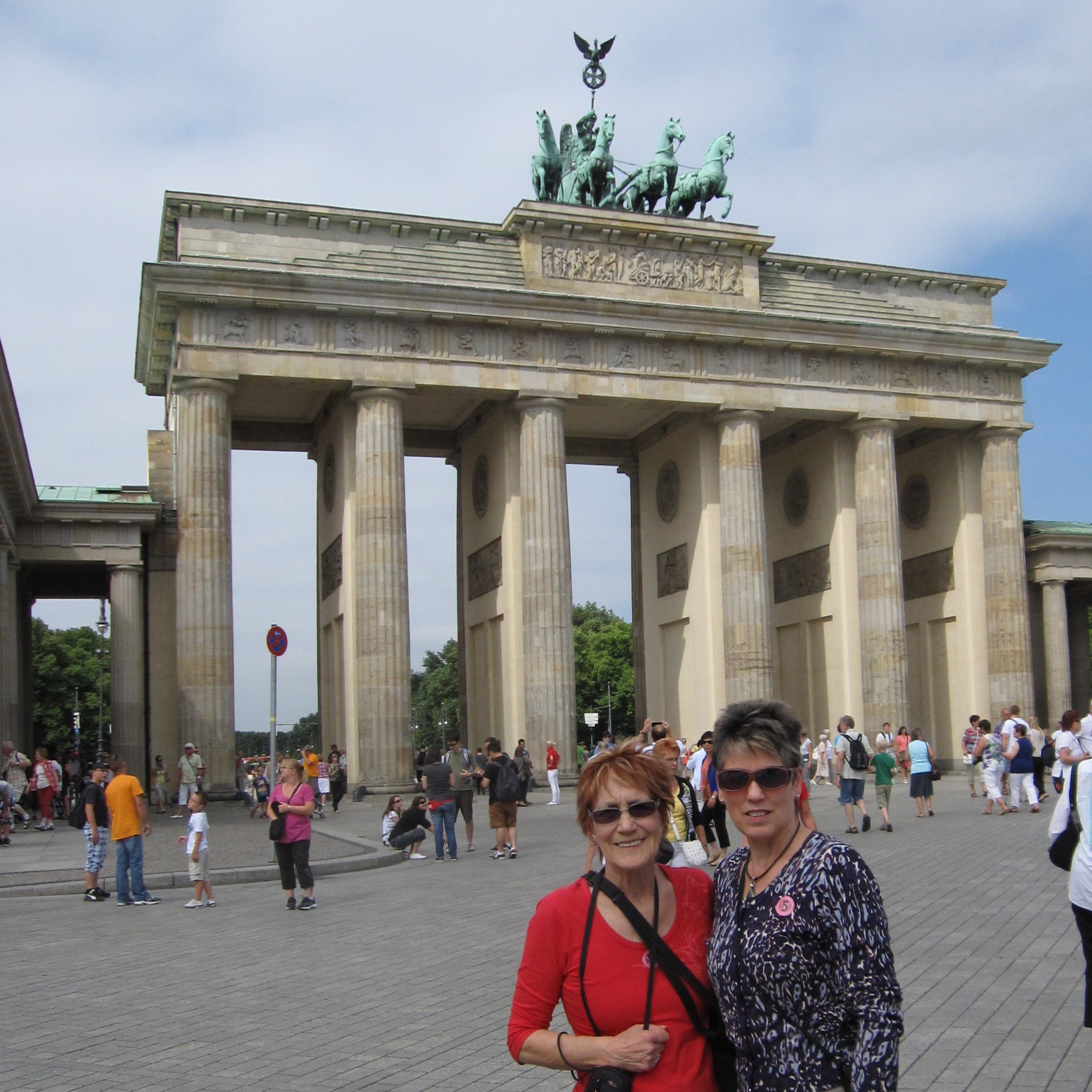 Marlene with her Mother, at the Brandenburg Gate, Berlin, Germany, 2013