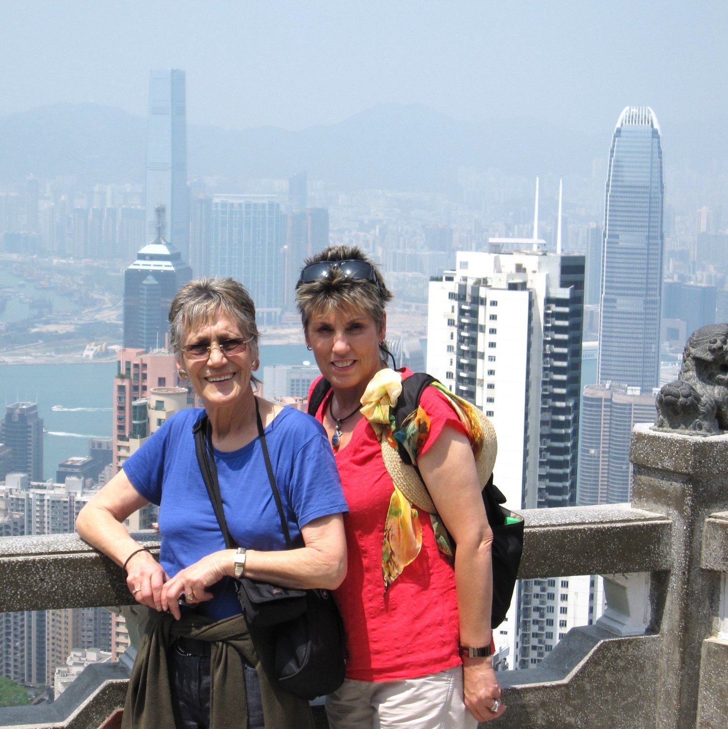 Marlene with her Mother, at Victoria Peak, Hong Kong, 2011