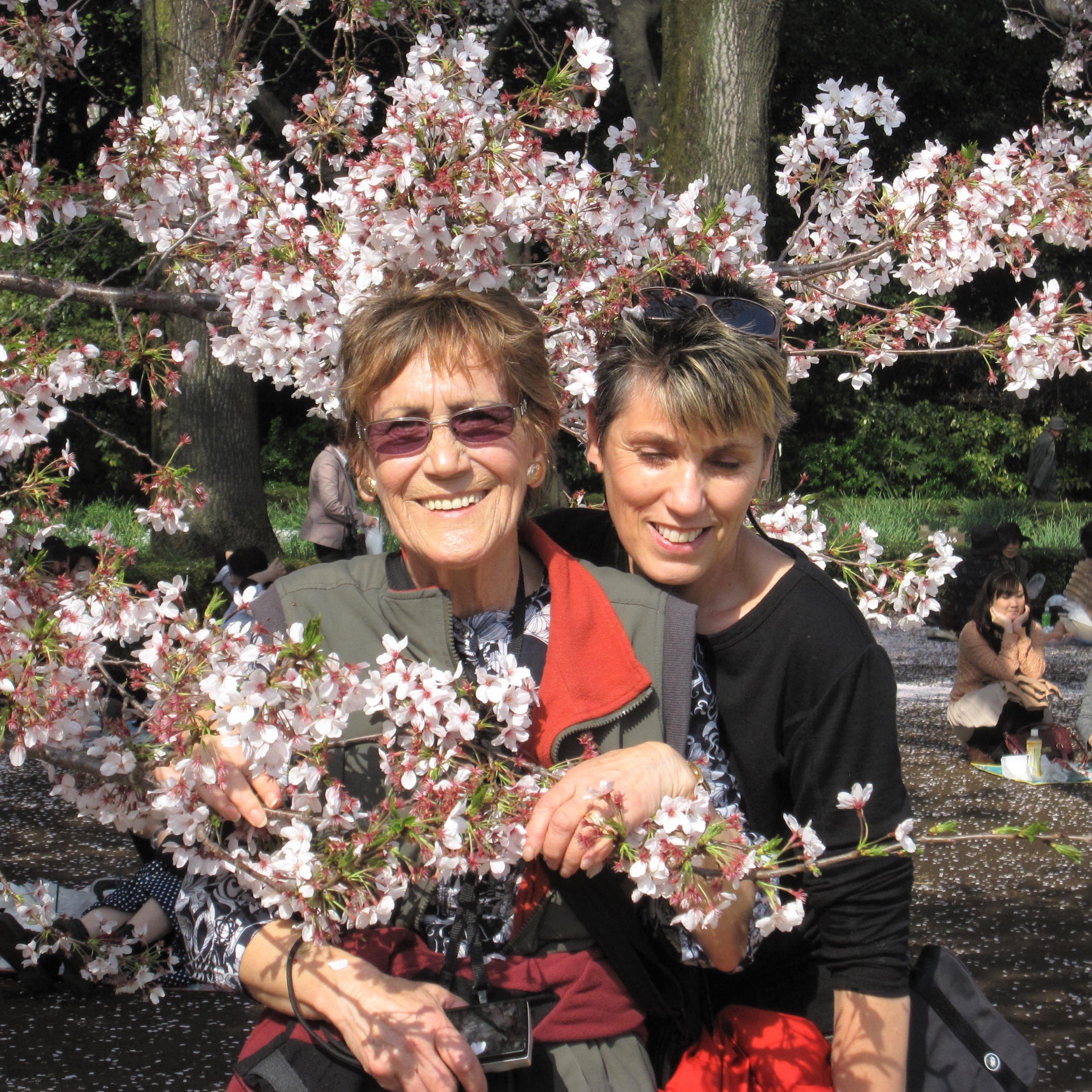 Marlene and her Mother in Kyoto during the Blossom Festival, 2011