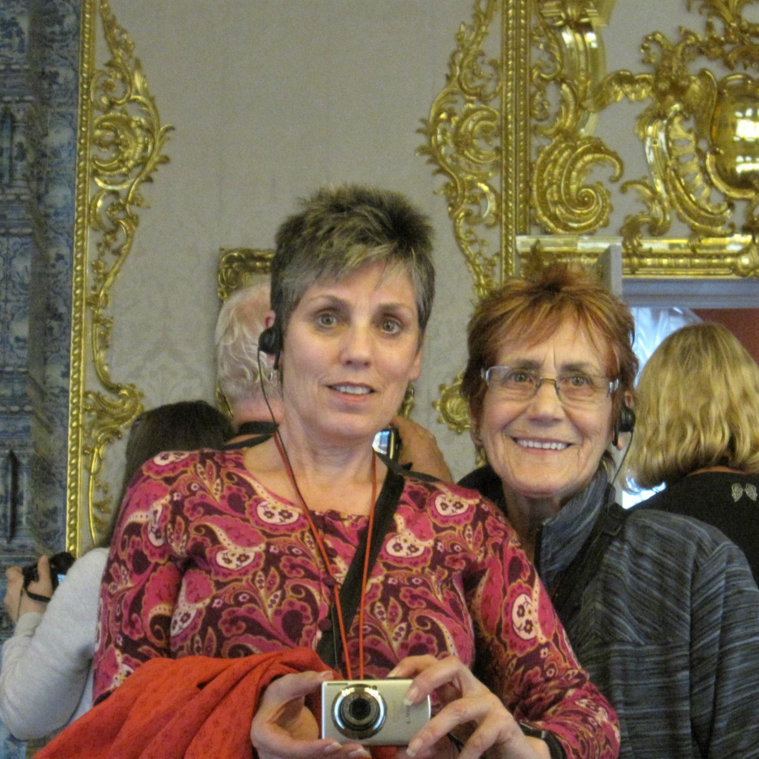 Marlene with her Mother, visiting the Hermitage, St Petersburg, Russia, 2013