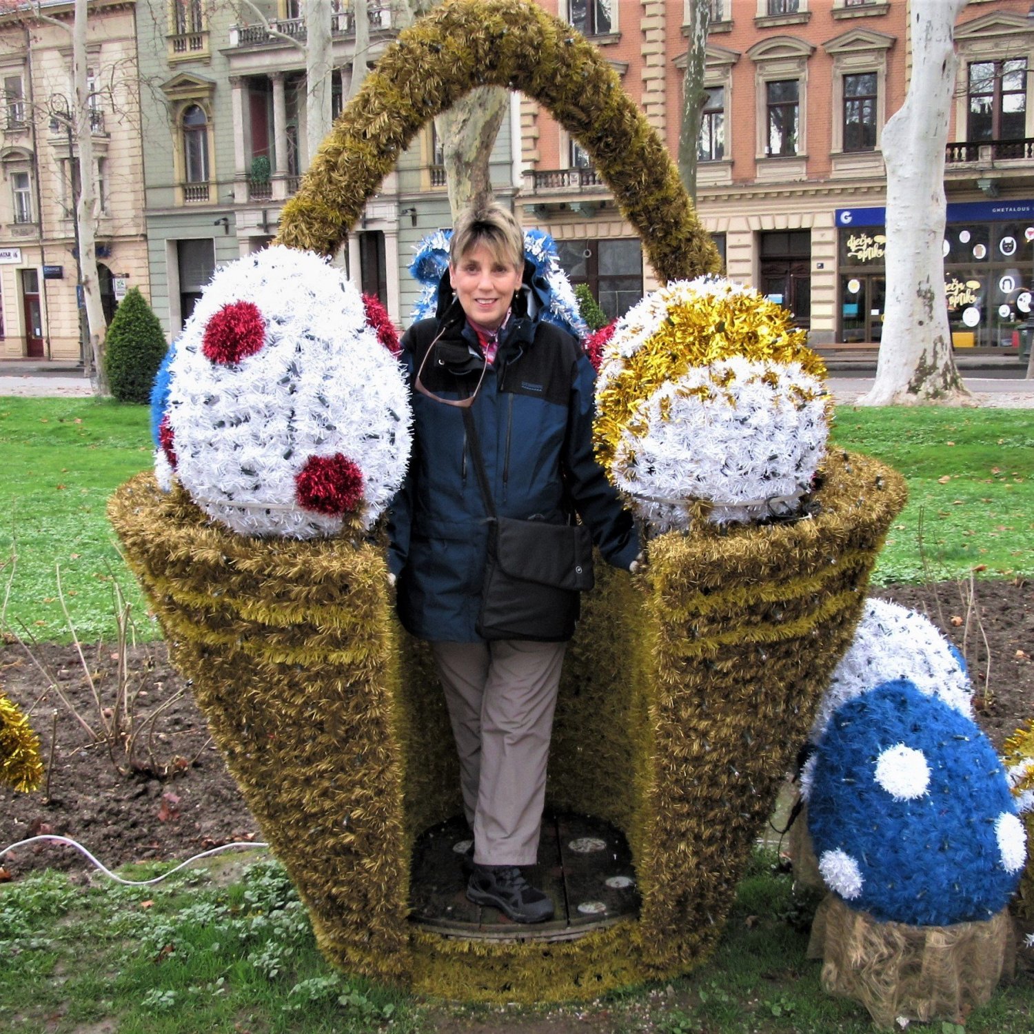 Marlene visiting Zagreb, Croatia, during Easter, 2018