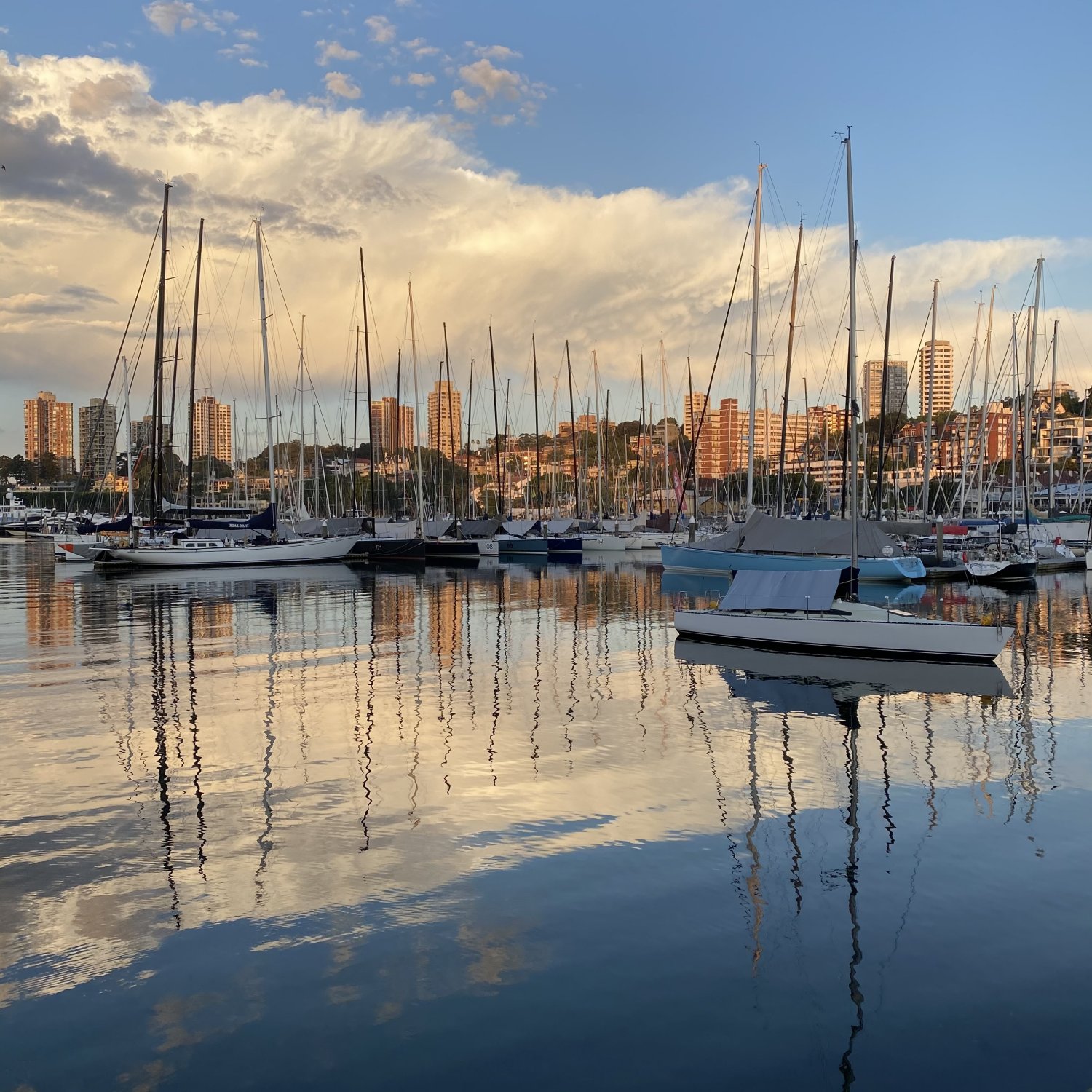 A view of yachts moored at a marina in Rushcutters' Bay, which is the home of the Cruising Yacht Club of Australia