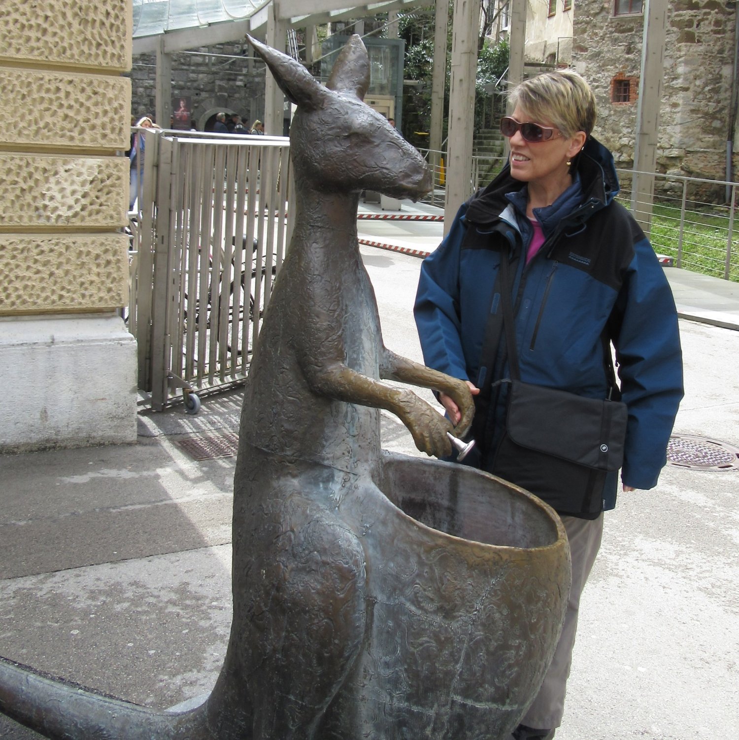 Marlene and Skippy at the Lujubljana Marketplace
