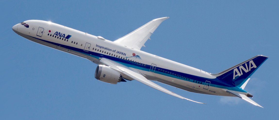 Image of All Nippon Airways Boeing 787-9 at Farnborough Airshow: from Wikimedia Commons