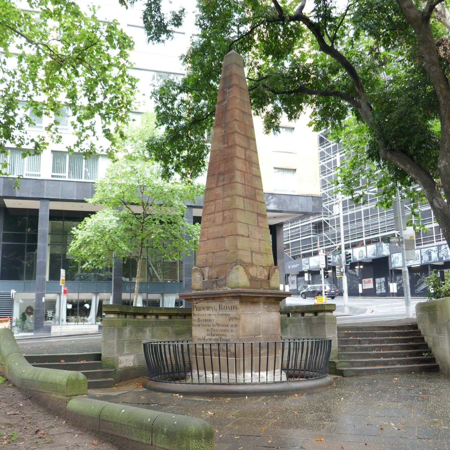 Image showing the The Obelisk of Distances, on the edge of Macquarie Place Park