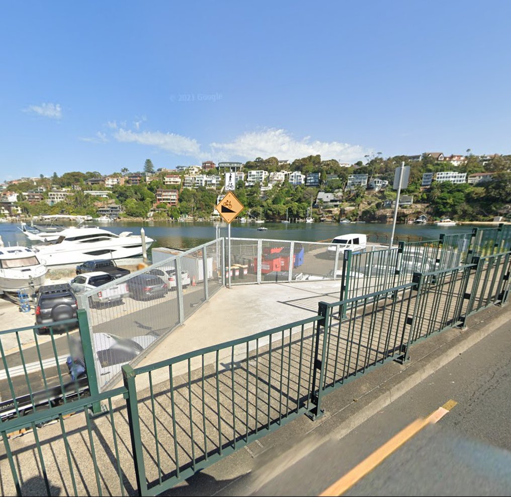 Start of the ramp leading to the walkway beneath the southern end of The Spit Bridge - Credit: Google Maps