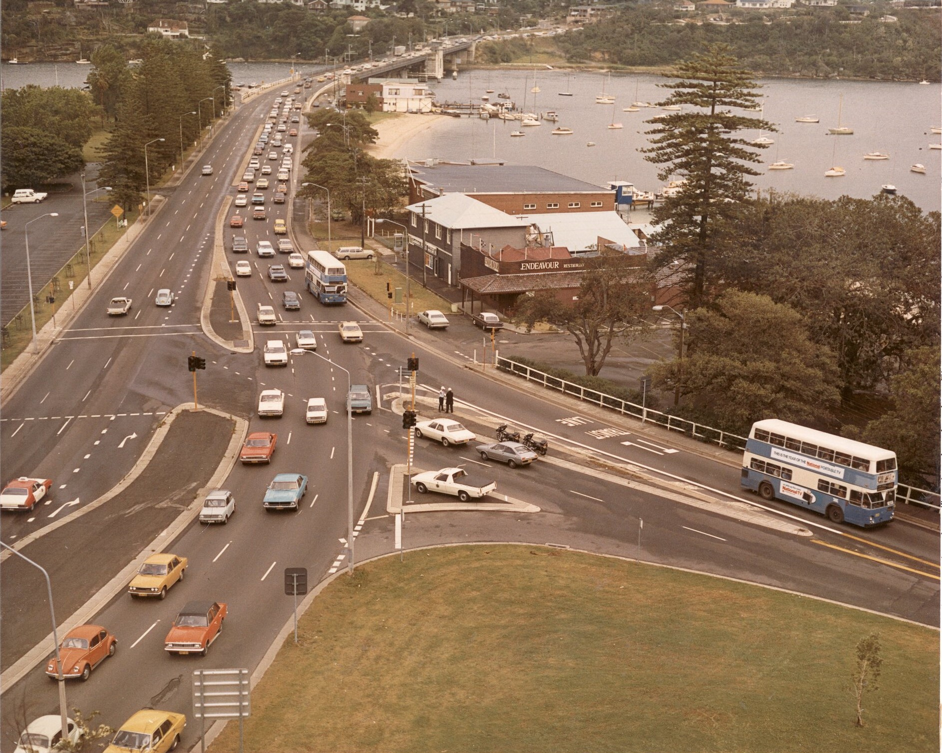 Spit Bridge, South side, Sydney Bus Routes  ca 1980s - Credit: State Records NSW