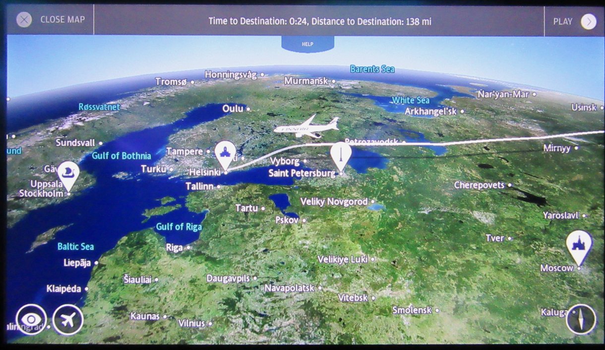 Image showing Finnair Airbus A350 flight path as it approaches Helsinki Airport