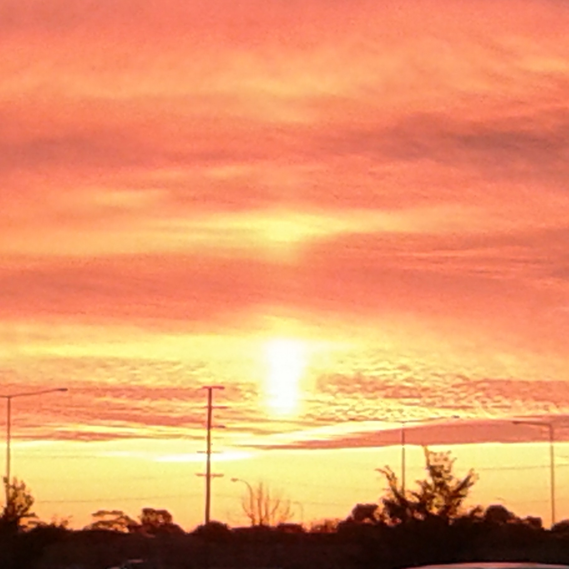Image showing a November sunset in Melbourne