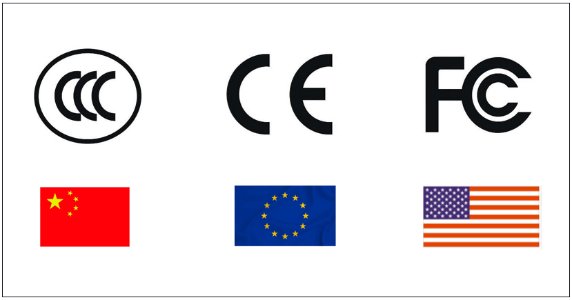 Image showing quality marks of China, EU, and USA