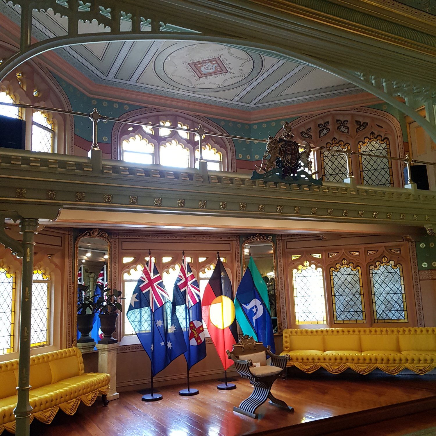 Image of the Governor’s Seat inside the Government House Ball Room