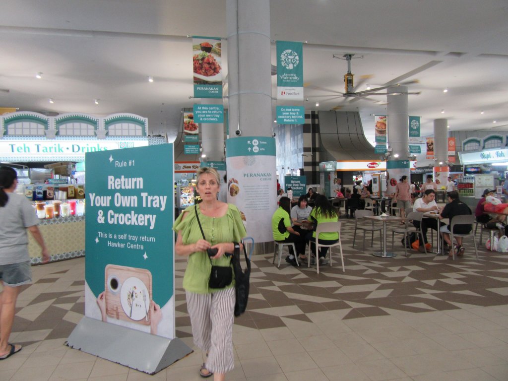 a view inside of Singapore’s Kampung Admiralty Hawker Centre