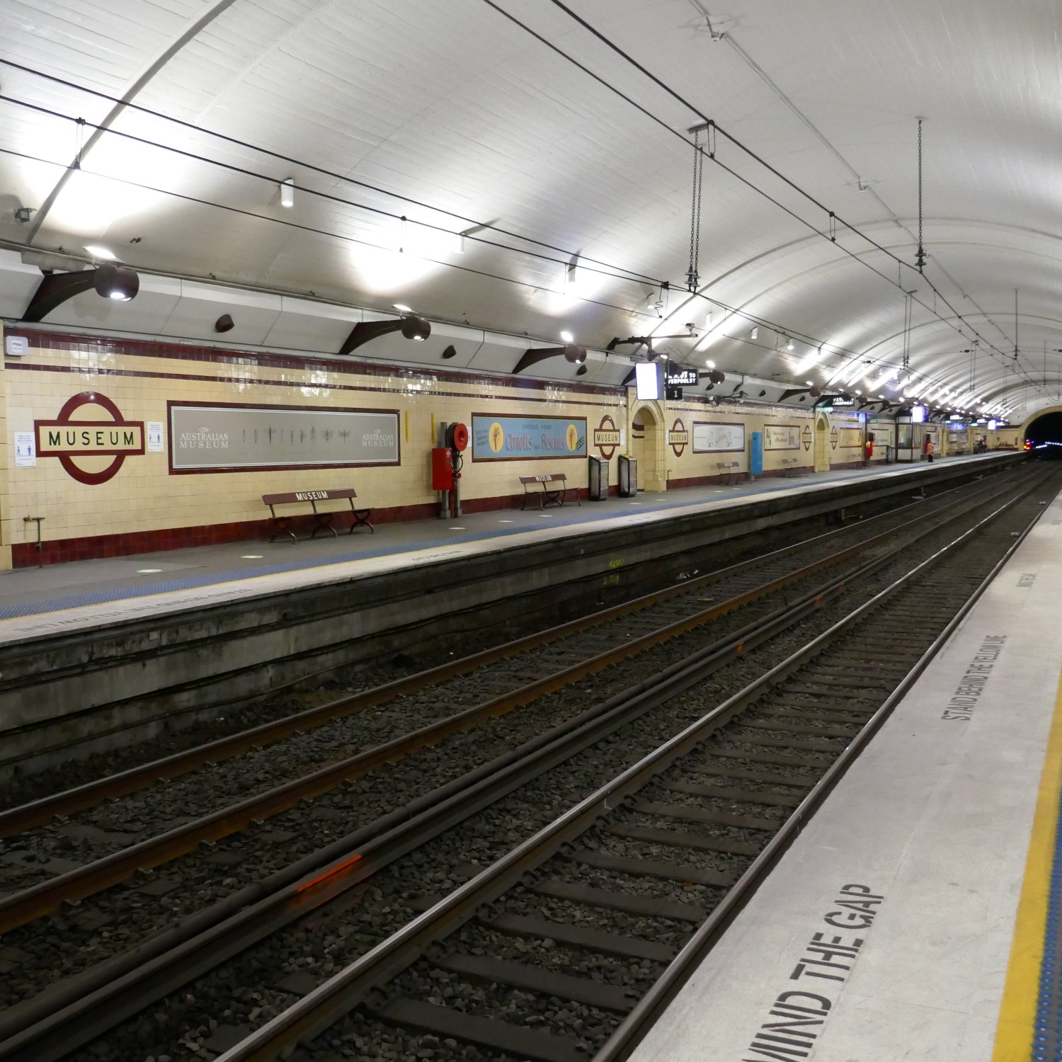 image showing underground concourse platform at Museum Station