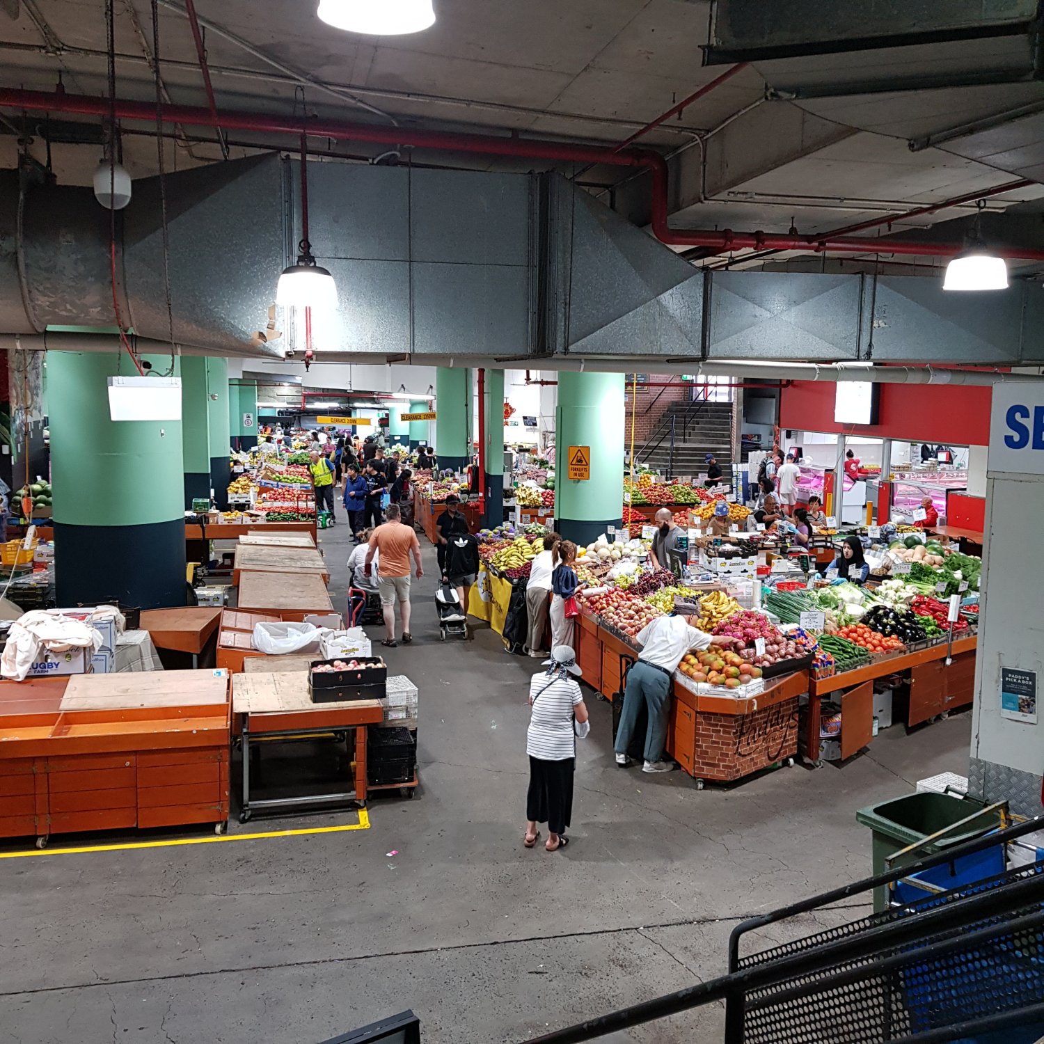 image showing a part of the fruit and vegetables stalls at Paddy’s Market