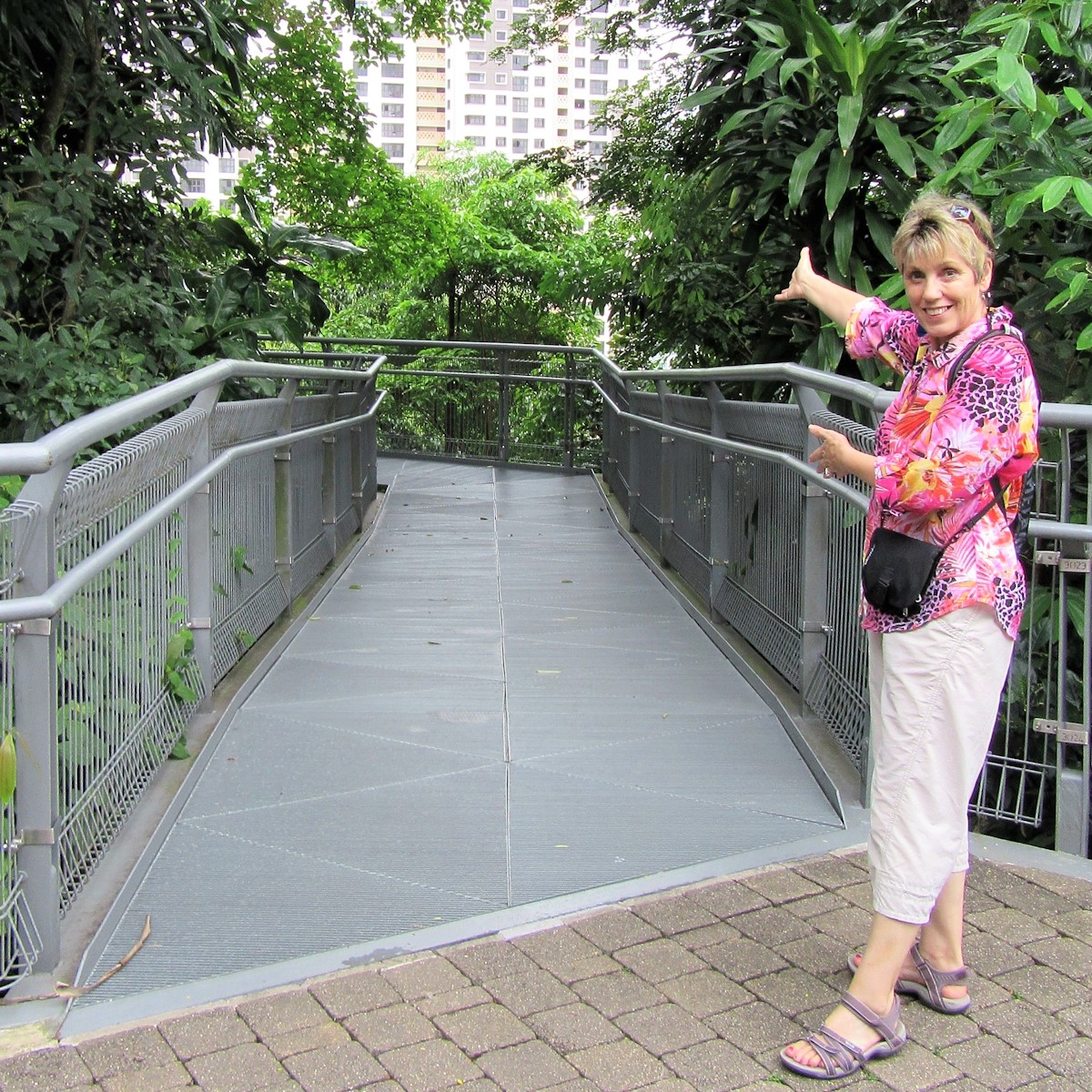 image of Marlene on Singapore's Southern Ridges walkway 
